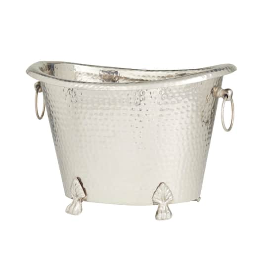 Silver Aluminum Traditional Wine Holder, 11" x 16" x 12"